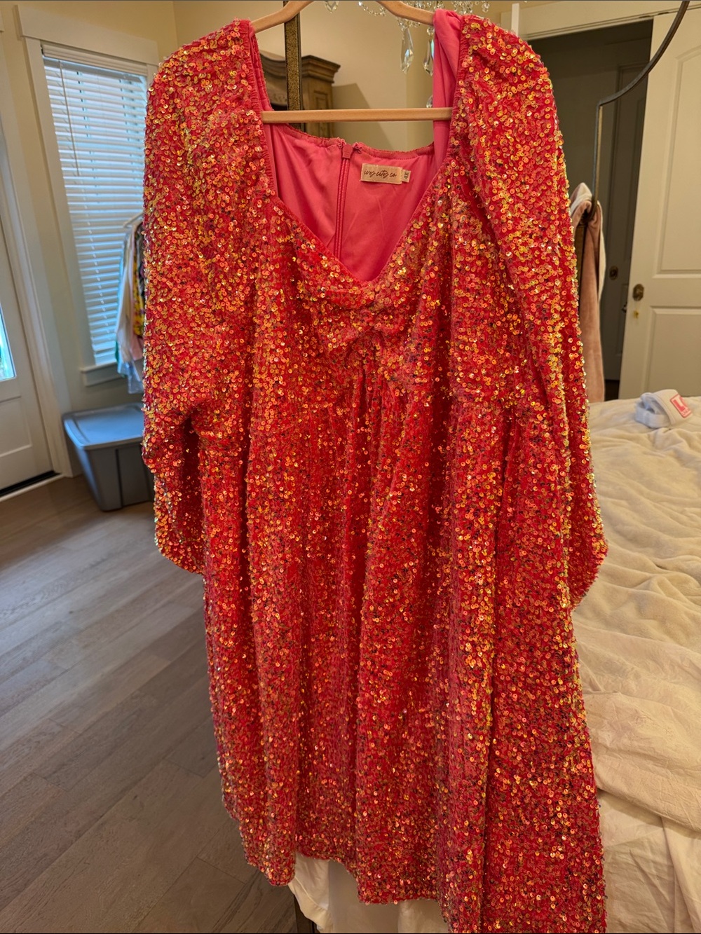 Ivy City Women’s Plus-size Sequin Party Dress - Pink